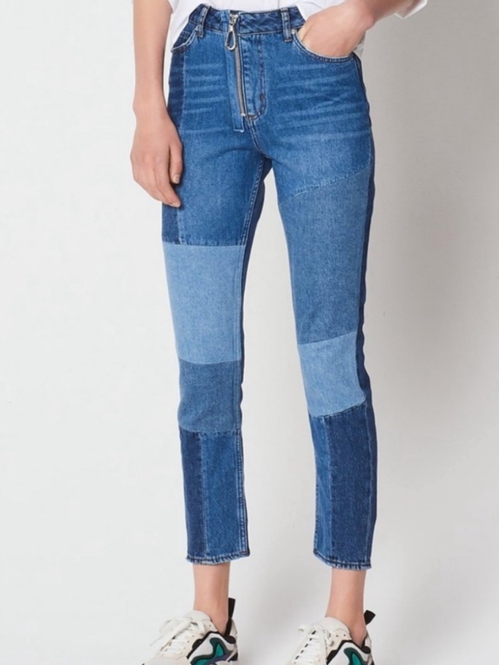 SANDRO Hani Patchwork Jeans